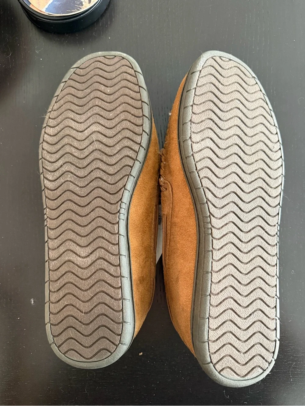Men's Brown Suede-Look NFL Moccasin Slippers with Sherpa Lining - 49ers